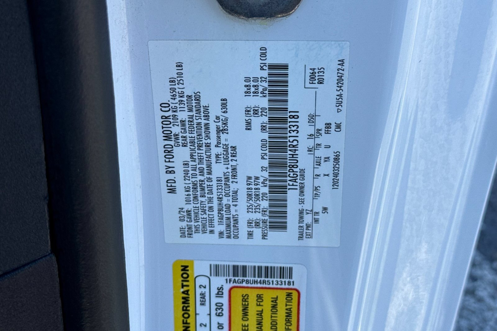 Certified 2024 Ford Mustang Premium RWD image 29