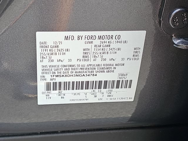Certified 2022 Ford Explorer XLT AWD/4WD image 38