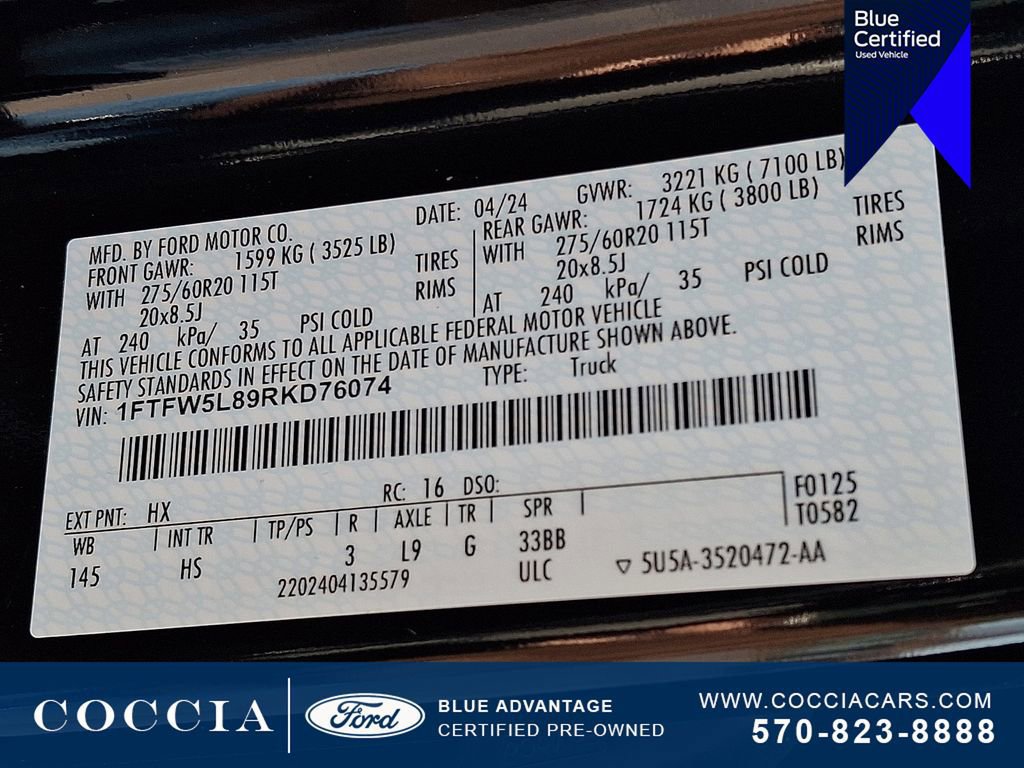 Certified 2024 Ford F150 Lariat w/ Tow/Haul Package image 28