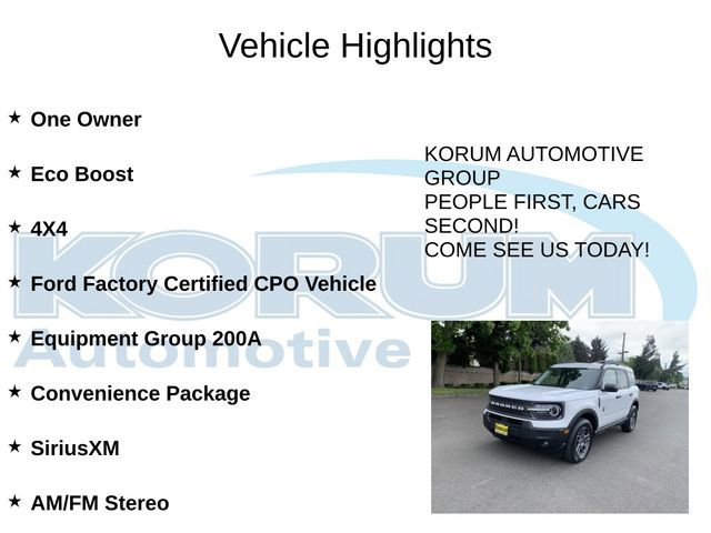 Certified 2025 Ford Bronco Sport Big Bend w/ Convenience Package AWD/4WD image 4