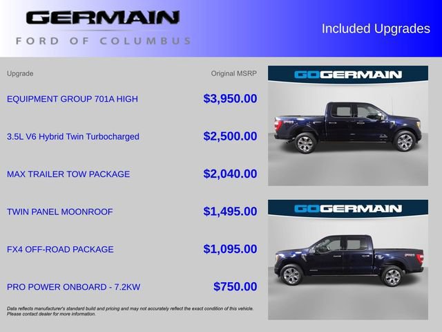 Certified 2023 Ford F150 Platinum w/ Equipment Group 701A High AWD/4WD image 38
