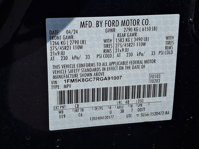 Certified 2024 Ford Explorer ST w/ Equipment Group 401A image 28
