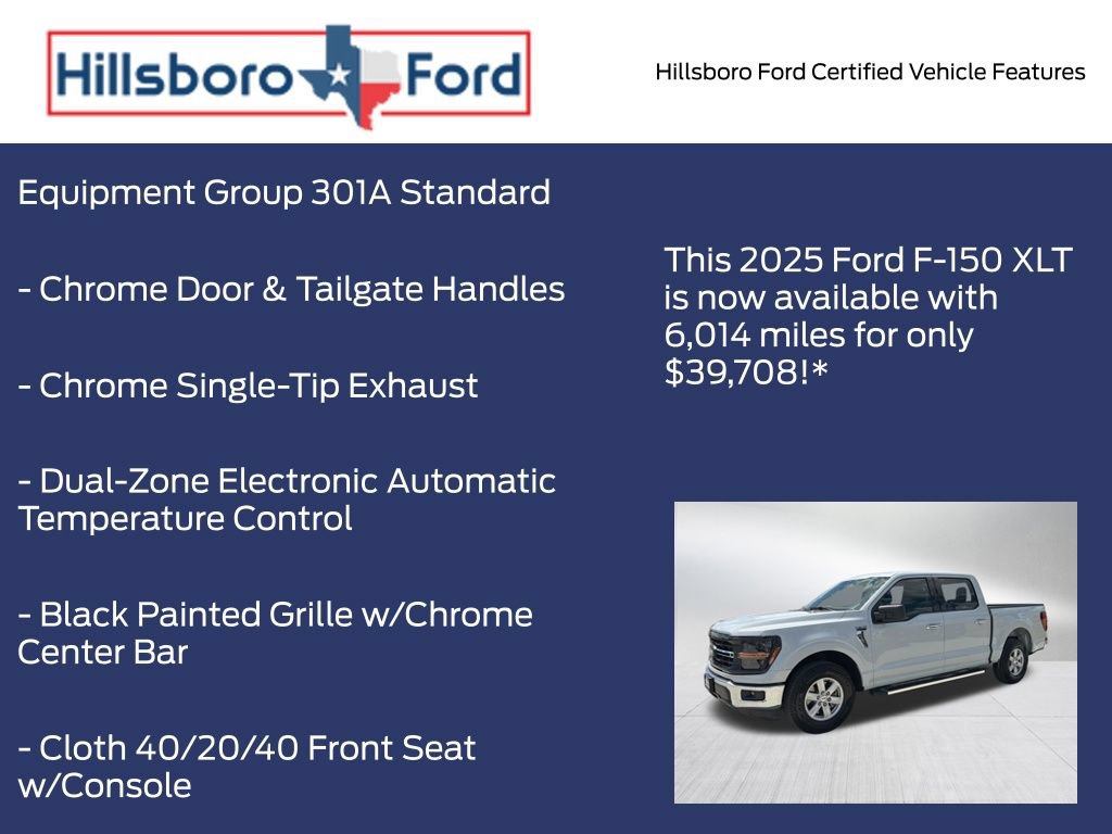 Certified 2025 Ford F150 XLT w/ Equipment Group 301A Standard RWD image 5