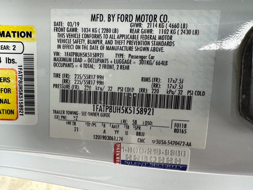 Certified 2019 Ford Mustang Convertible RWD image 29