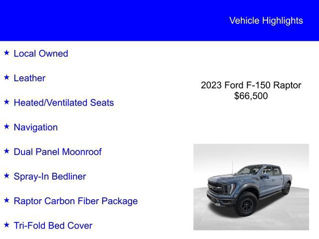 Certified 2023 Ford F150 Raptor w/ Raptor Carbon Fiber Package AWD/4WD image 6