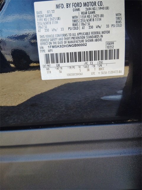 Certified 2022 Ford Explorer XLT w/ Equipment Group 202A image 27