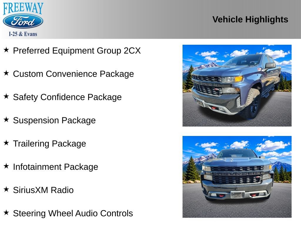 Used 2022 Chevrolet Silverado 1500 Custom Trail Boss w/ Safety Confidence Package AWD/4WD image 3