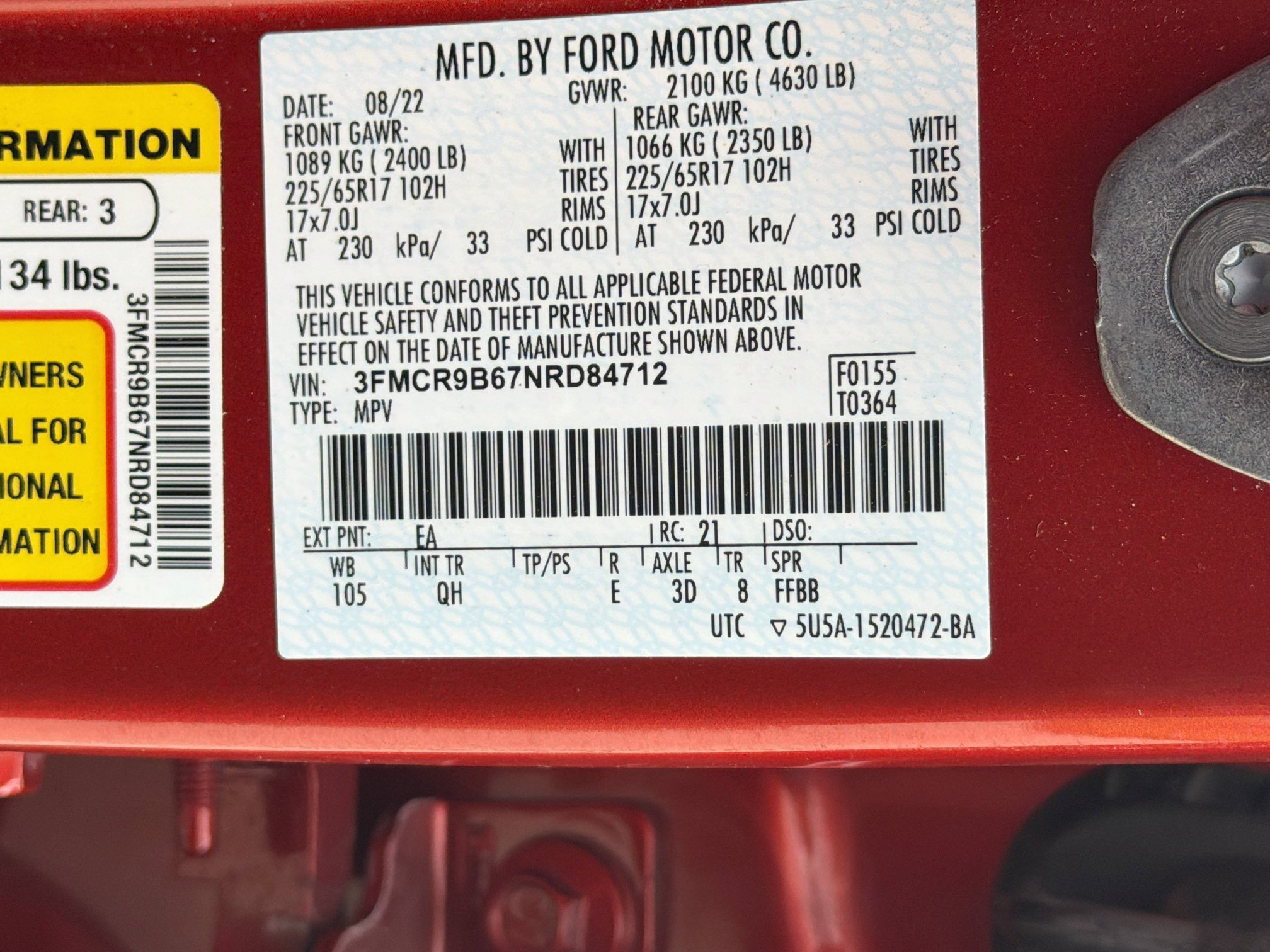 Certified 2022 Ford Bronco Sport Big Bend AWD/4WD image 29