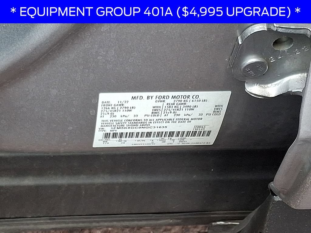 Certified 2022 Ford Explorer ST w/ Equipment Group 401A AWD/4WD image 29