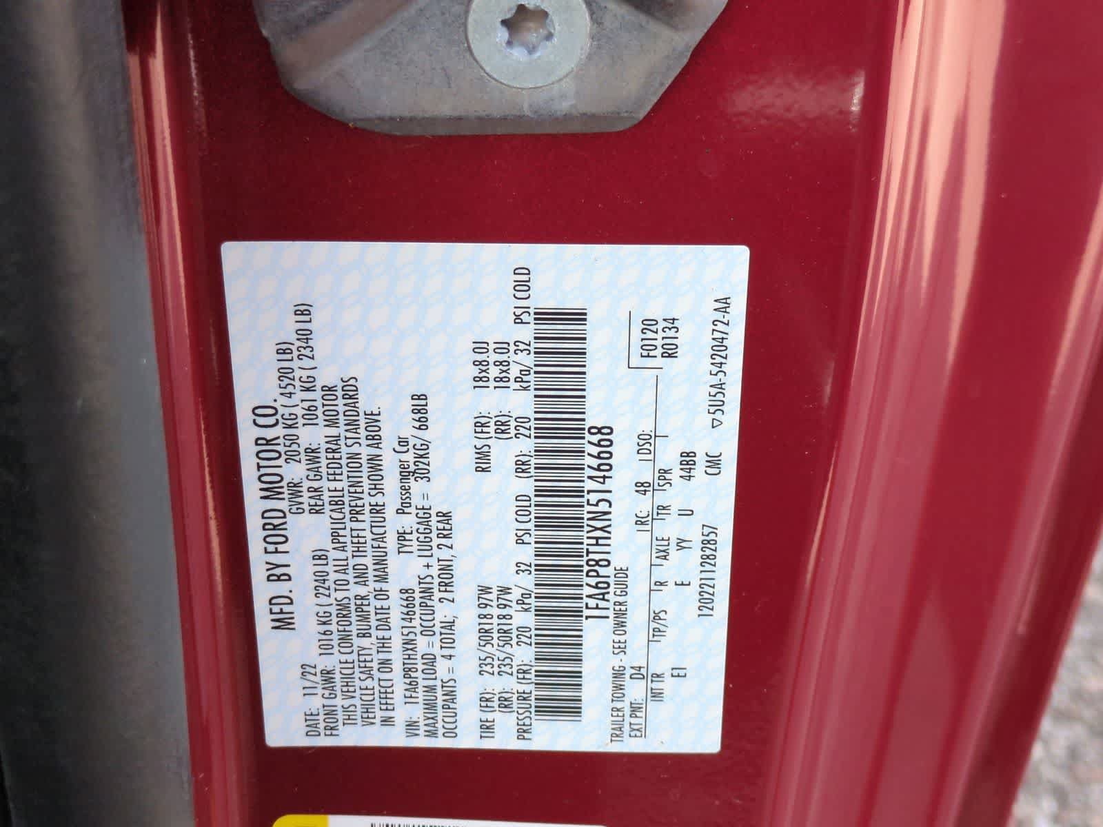 Certified 2022 Ford Mustang Premium RWD image 34