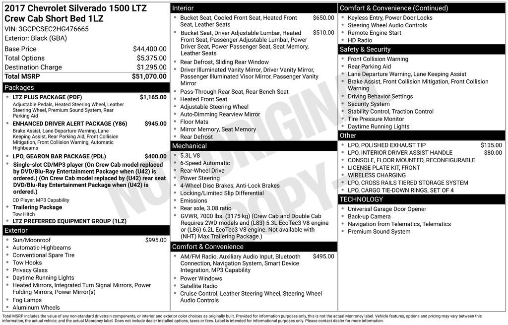 Used 2017 Chevrolet Silverado 1500 LTZ w/ LTZ Plus Package image 7