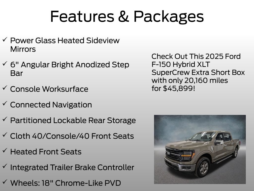Certified 2025 Ford F150 XLT w/ Equipment Group 302A MID AWD/4WD image 13