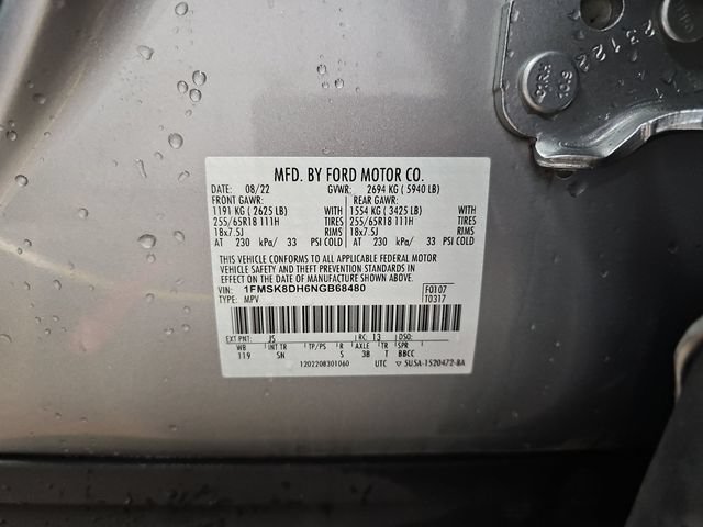Certified 2022 Ford Explorer XLT w/ Equipment Group 202A AWD/4WD image 24