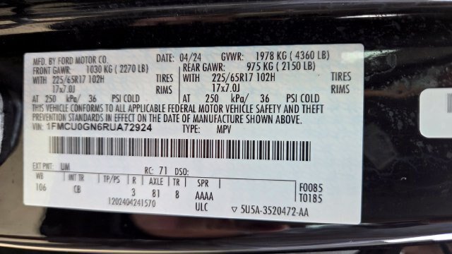 Certified 2024 Ford Escape Active FWD image 23