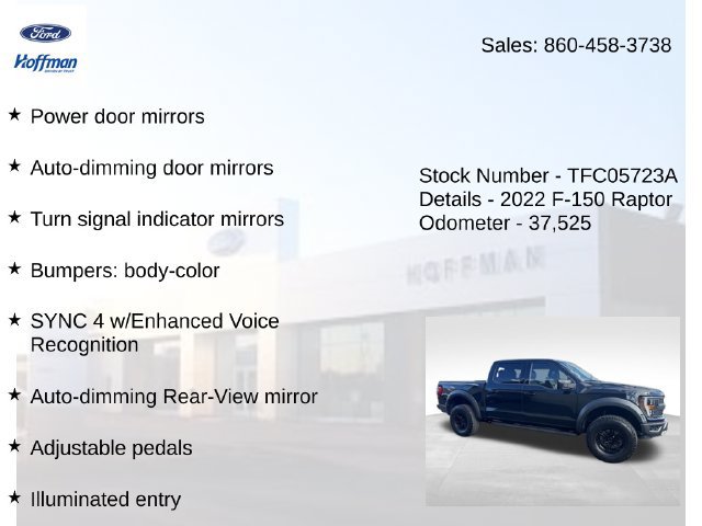 Certified 2022 Ford F150 Raptor w/ Convenience Package AWD/4WD image 30