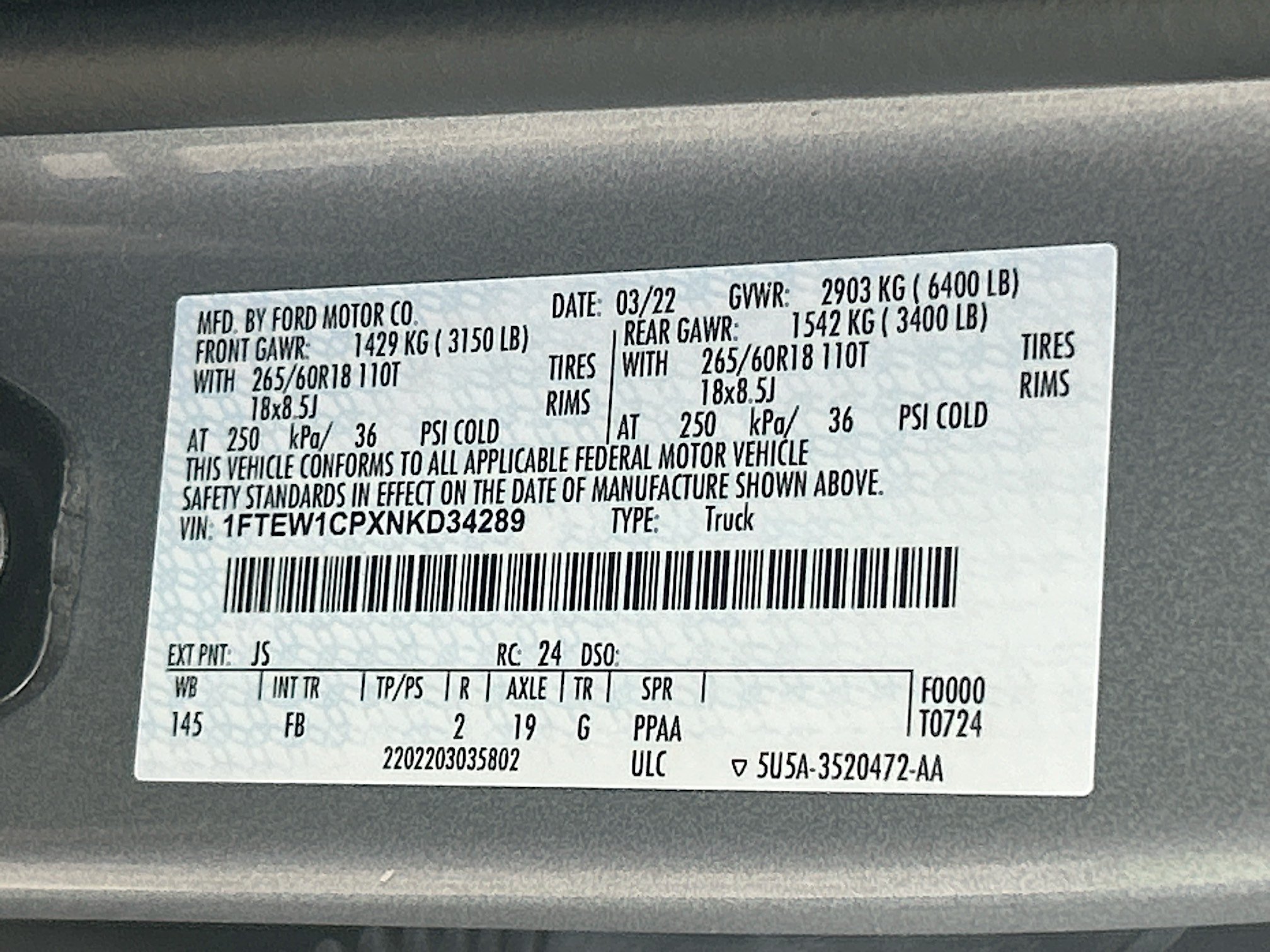 Certified 2022 Ford F150 XLT w/ Equipment Group 301A Mid RWD image 32