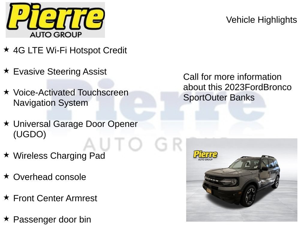 Certified 2023 Ford Bronco Sport Outer Banks w/ Tech Package AWD/4WD image 23