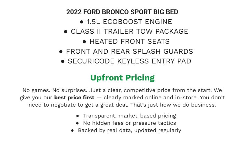 Certified 2022 Ford Bronco Sport Big Bend w/ Convenience Package image 2