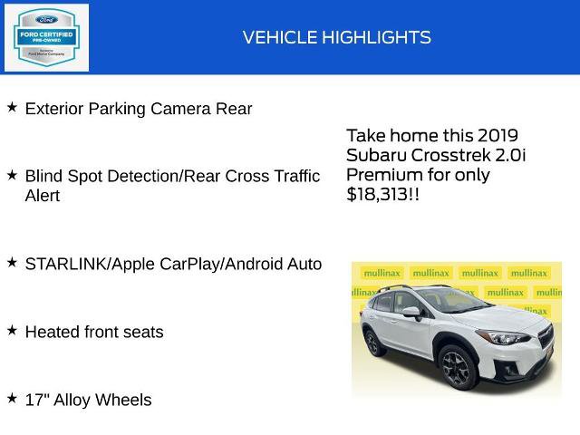 Used 2019 Subaru Crosstrek 2.0i Premium w/ Moonroof Package image 19