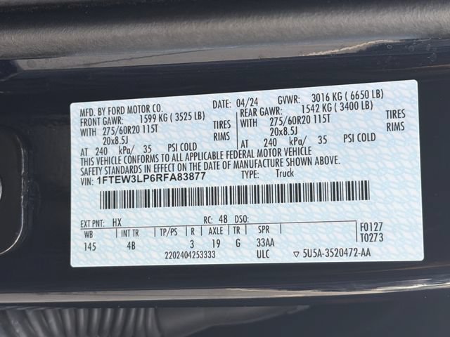 Certified 2024 Ford F150 XLT w/ Equipment Group 303A High AWD/4WD image 36