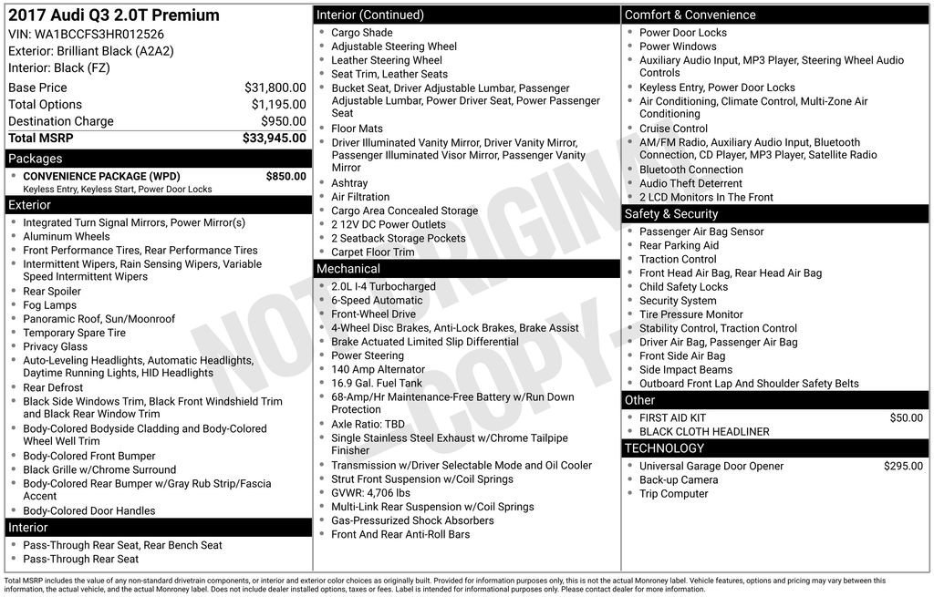 Used 2017 Audi Q3 2.0T Premium w/ Convenience Package image 34