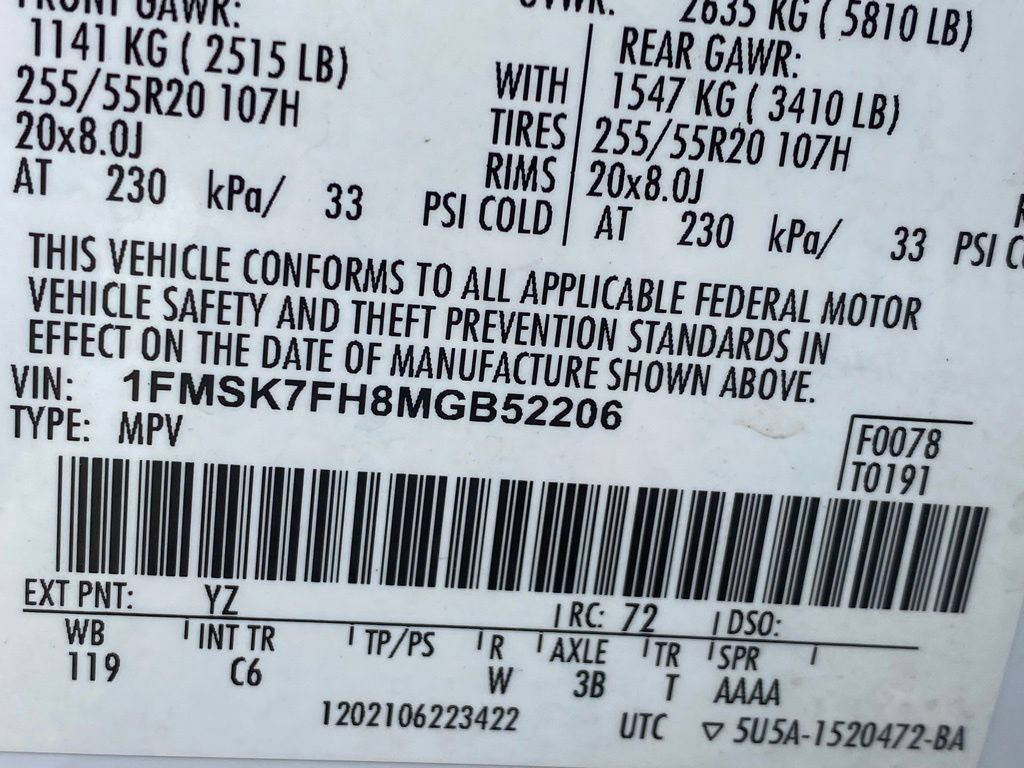 Certified 2021 Ford Explorer Limited w/ Equipment Group 301A RWD image 32
