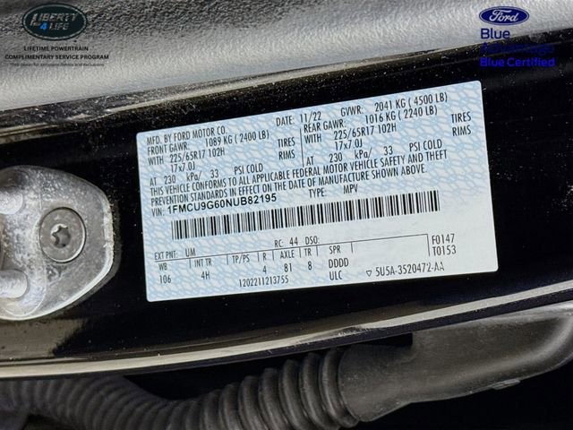 Certified 2022 Ford Escape SE w/ Convenience Package image 31