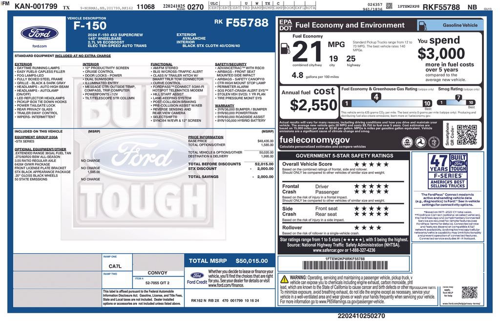 Certified 2024 Ford F150 STX w/ STX Black Appearance Package RWD image 32
