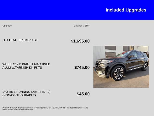 Certified 2025 Ford Explorer Platinum w/ LUX Leather Package image 13