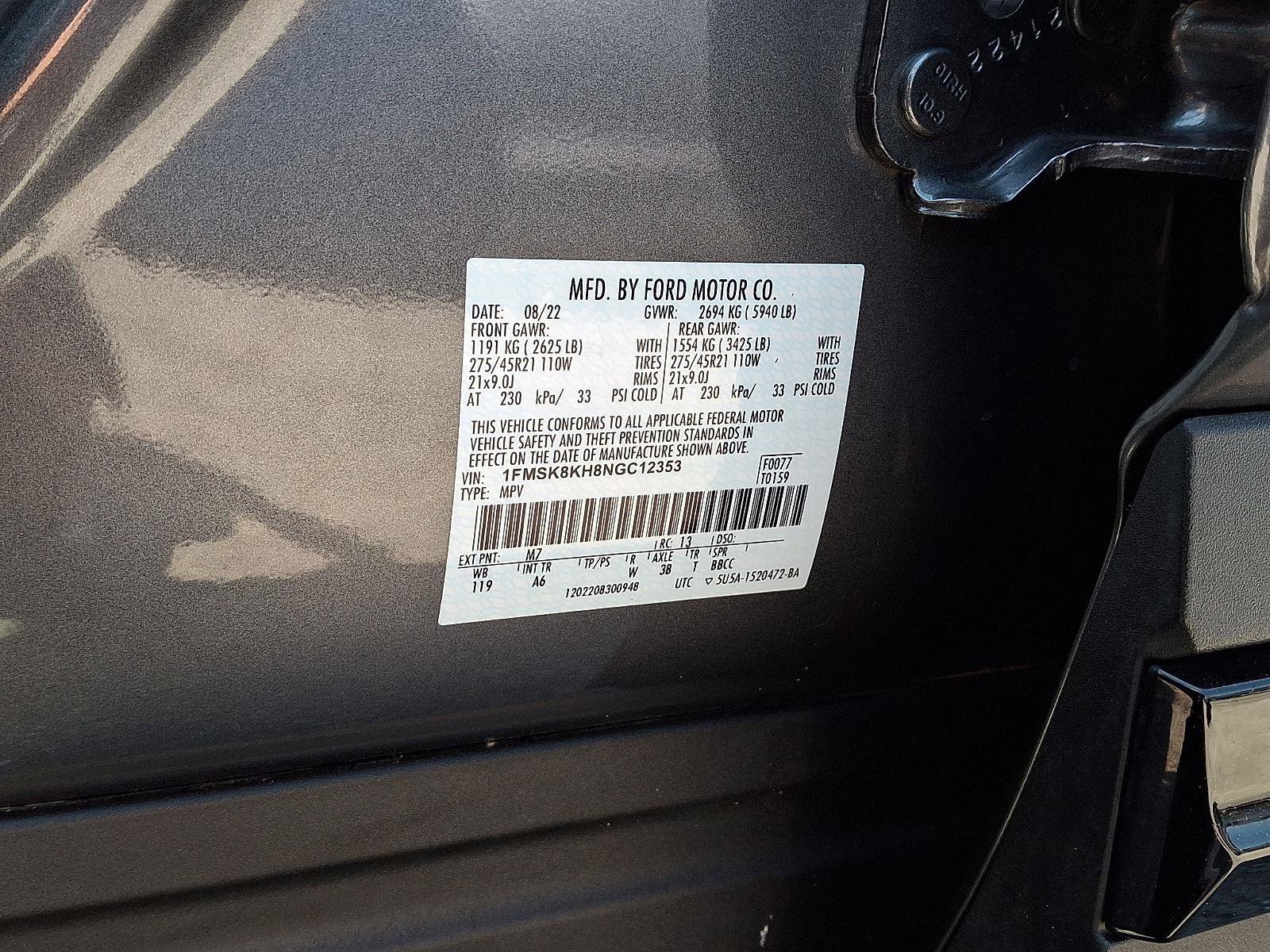 Certified 2022 Ford Explorer ST-Line w/ Class IV Trailer Tow Package AWD/4WD image 26