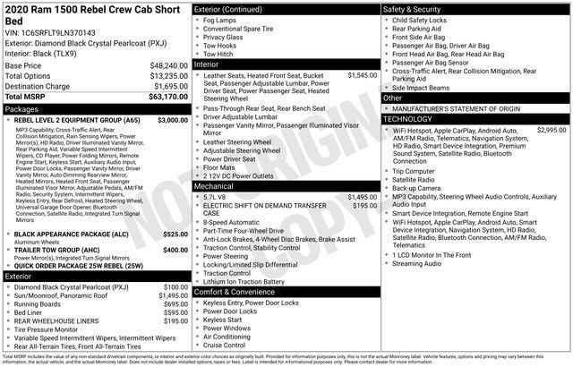 Used 2020 RAM 1500 Rebel w/ Rebel Level 2 Equipment Group AWD/4WD image 7