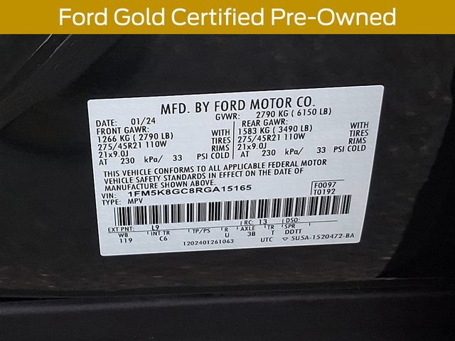 Certified 2024 Ford Explorer ST w/ Equipment Group 401A AWD/4WD image 33