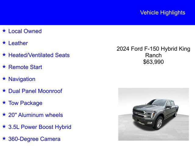 Certified 2024 Ford F150 King Ranch w/ FX4 Off-Road Package image 2
