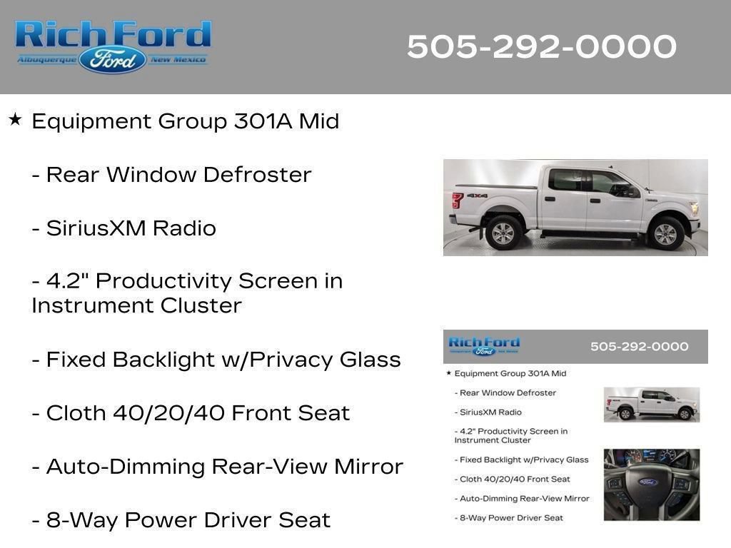 Certified 2020 Ford F150 XLT w/ Equipment Group 301A Mid AWD/4WD image 37
