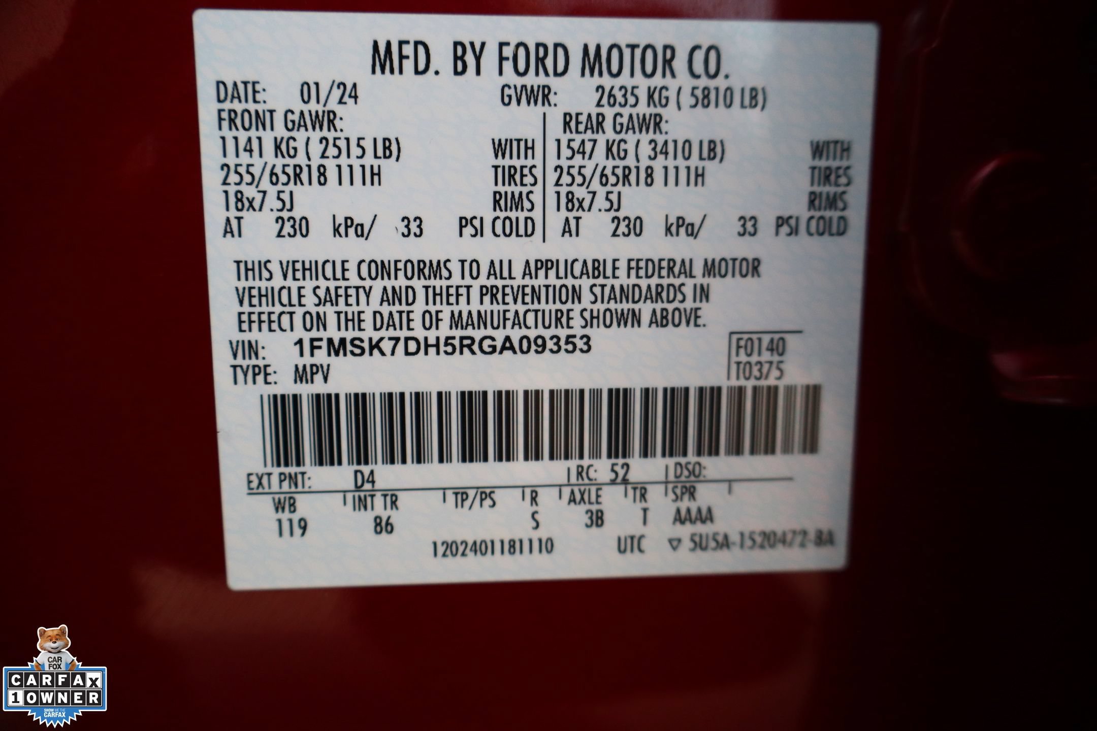Certified 2024 Ford Explorer XLT RWD image 30