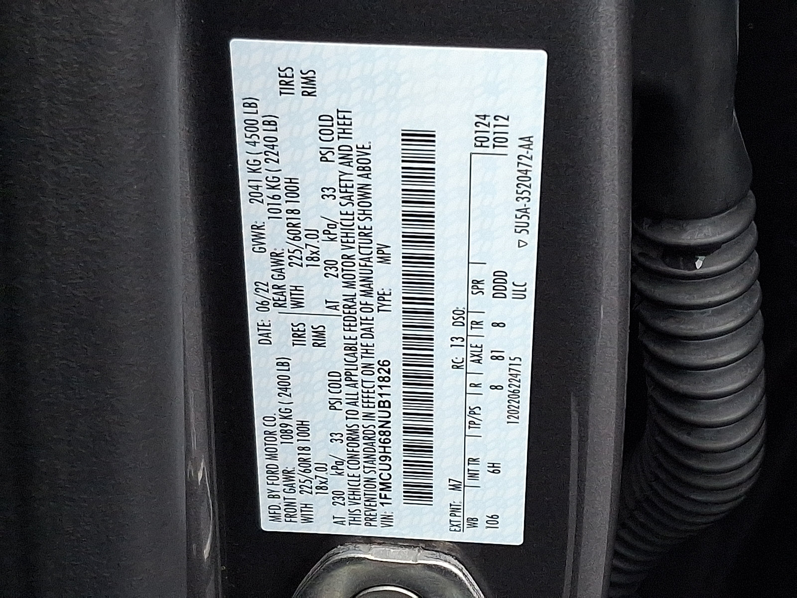 Certified 2022 Ford Escape SEL AWD/4WD image 27