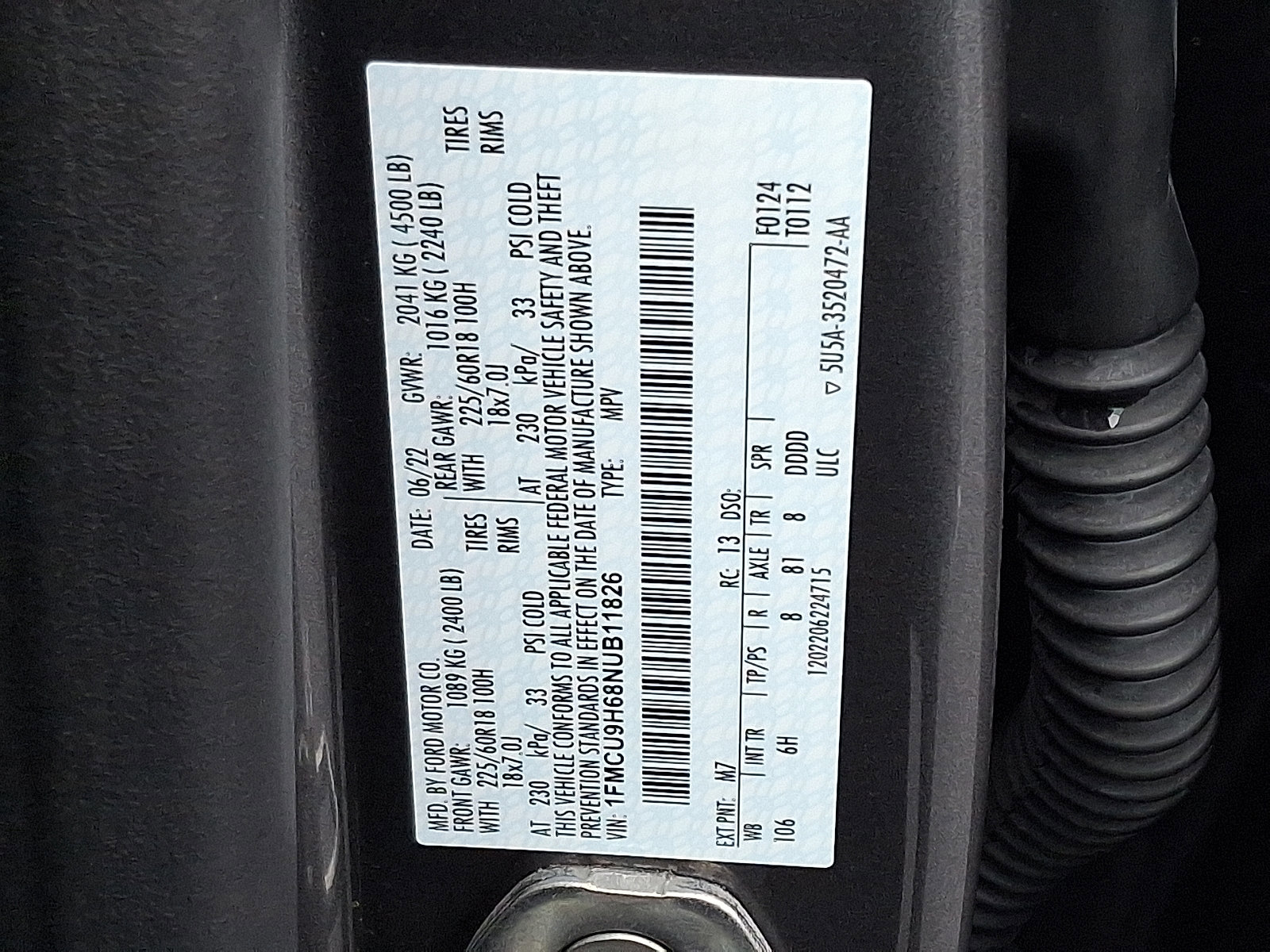 Certified 2022 Ford Escape SEL image 27