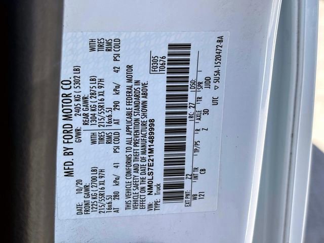 Certified 2021 Ford Transit Connect XL FWD image 31