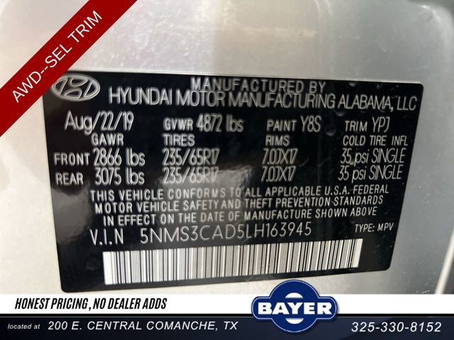 Used 2020 Hyundai Santa Fe SEL AWD/4WD image 28