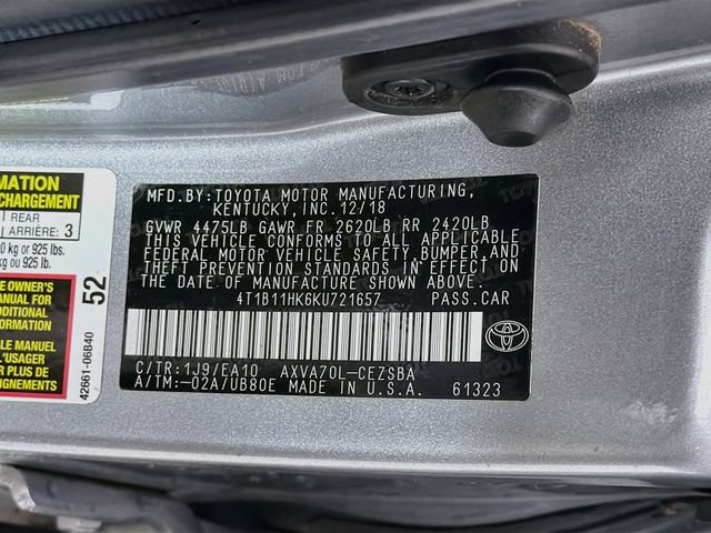 Used 2019 Toyota Camry SE FWD image 34