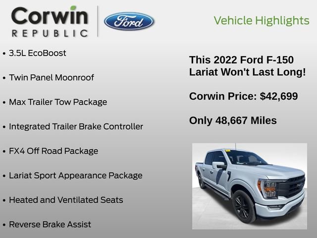 Certified 2022 Ford F150 Lariat w/ Max Trailer Tow Package image 7