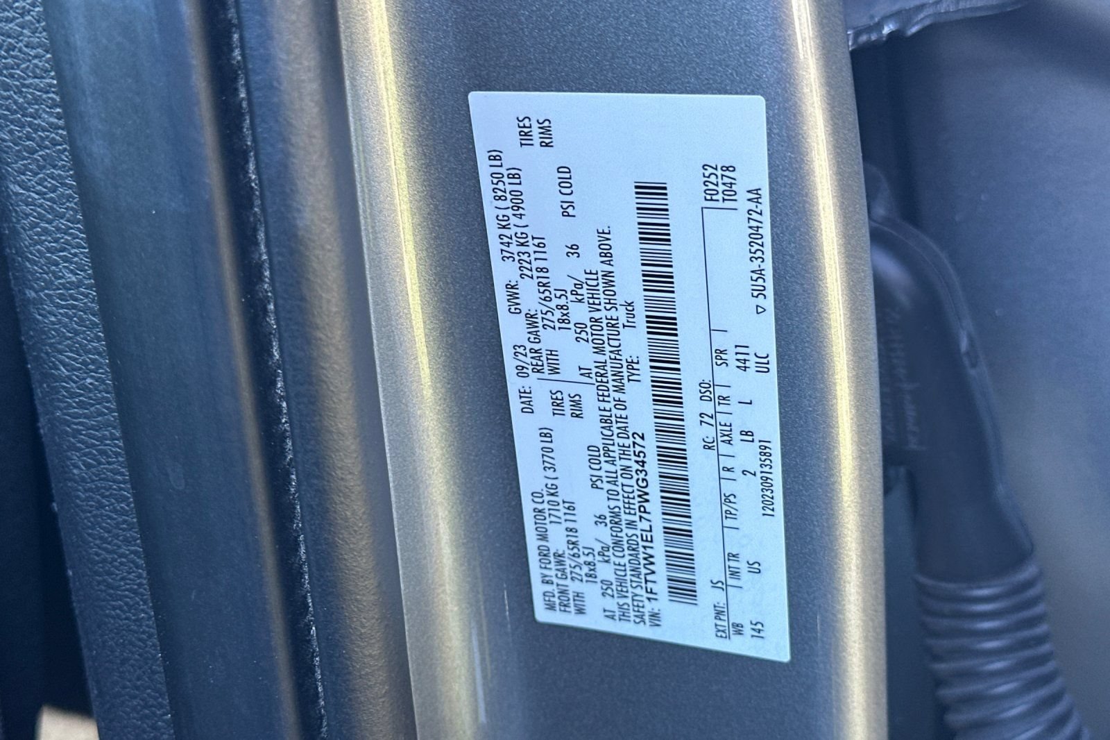 Certified 2023 Ford F150 Lightning XLT AWD/4WD image 27