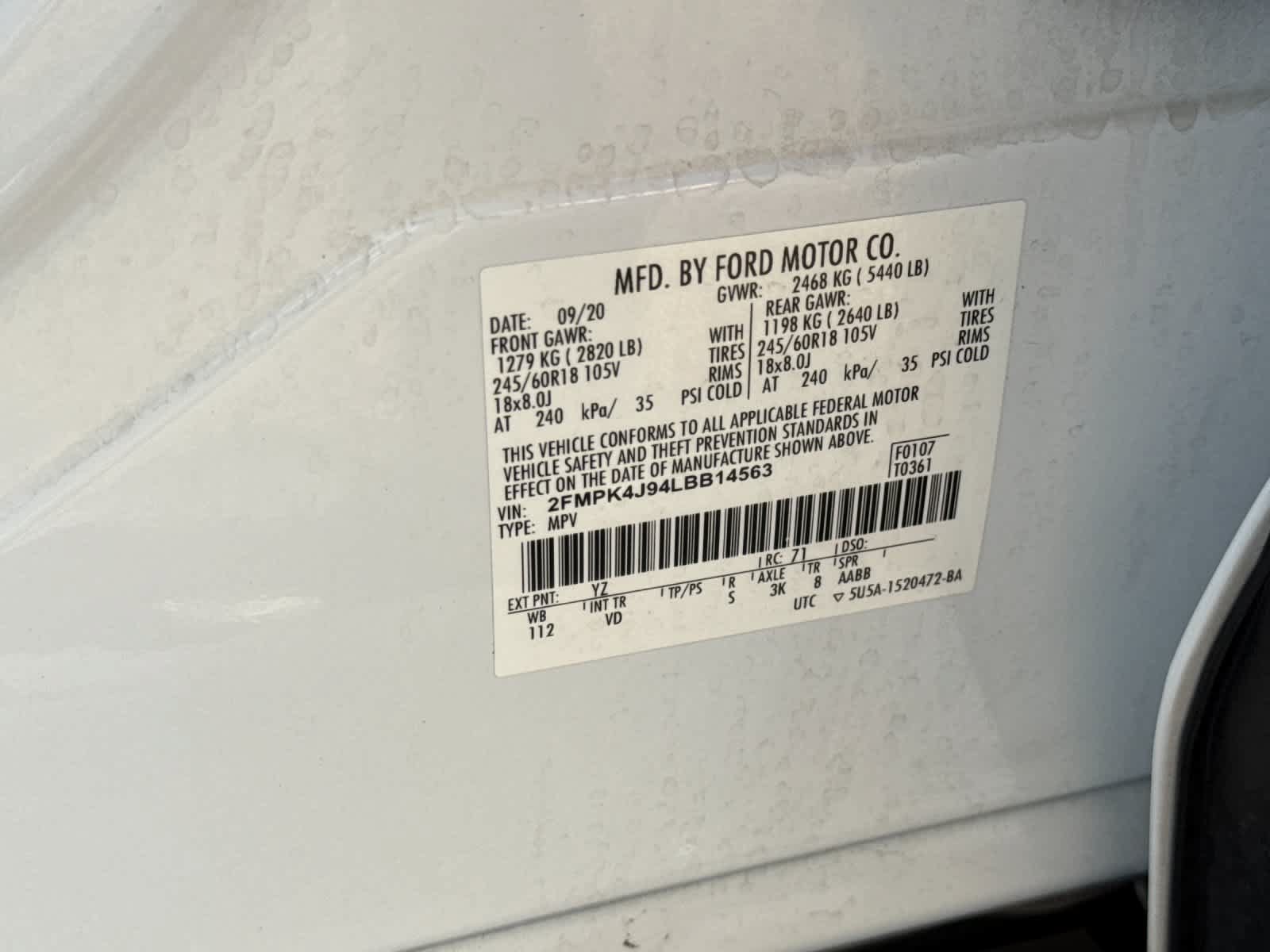 Certified 2020 Ford Edge SEL AWD/4WD image 29
