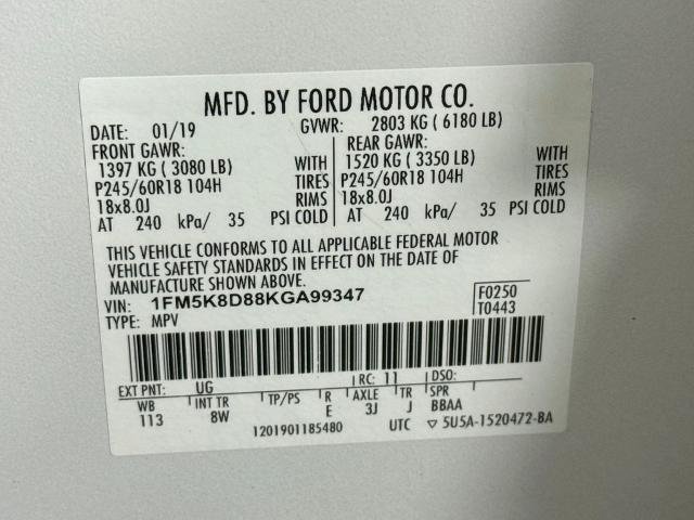 Certified 2019 Ford Explorer XLT AWD/4WD image 32