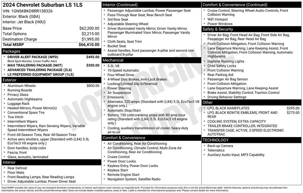 Used 2024 Chevrolet Suburban LS w/ Driver Alert Package AWD/4WD image 8