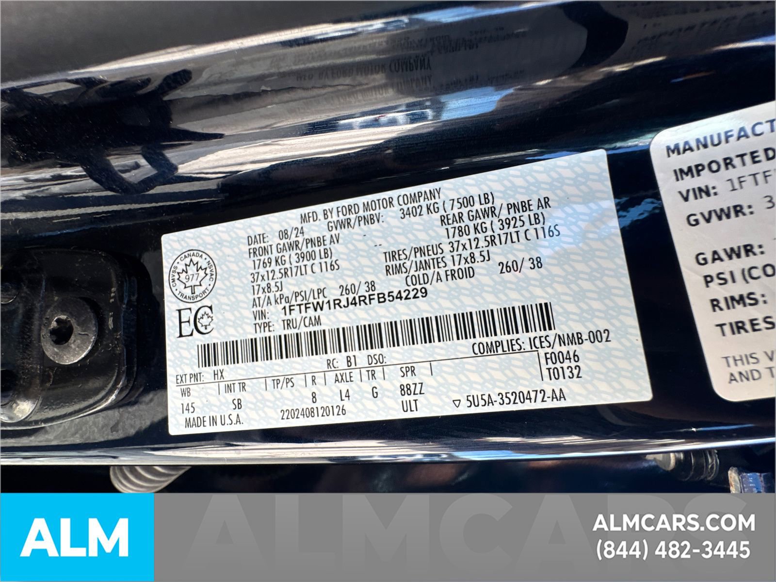 Certified 2024 Ford F150 Raptor w/ Equipment Group 803A Raptor R image 36