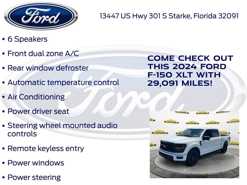 Certified 2024 Ford F150 XLT w/ XLT Black Appearance Package RWD image 27