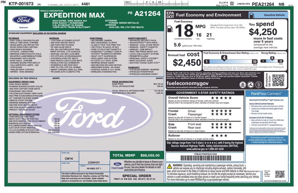 Certified 2023 Ford Expedition Max King Ranch AWD/4WD image 37