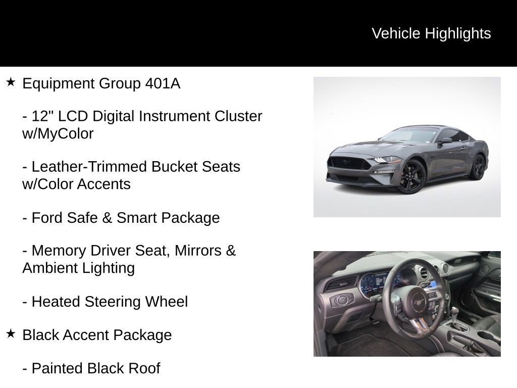Certified 2021 Ford Mustang GT Premium w/ Equipment Group 401A image 6