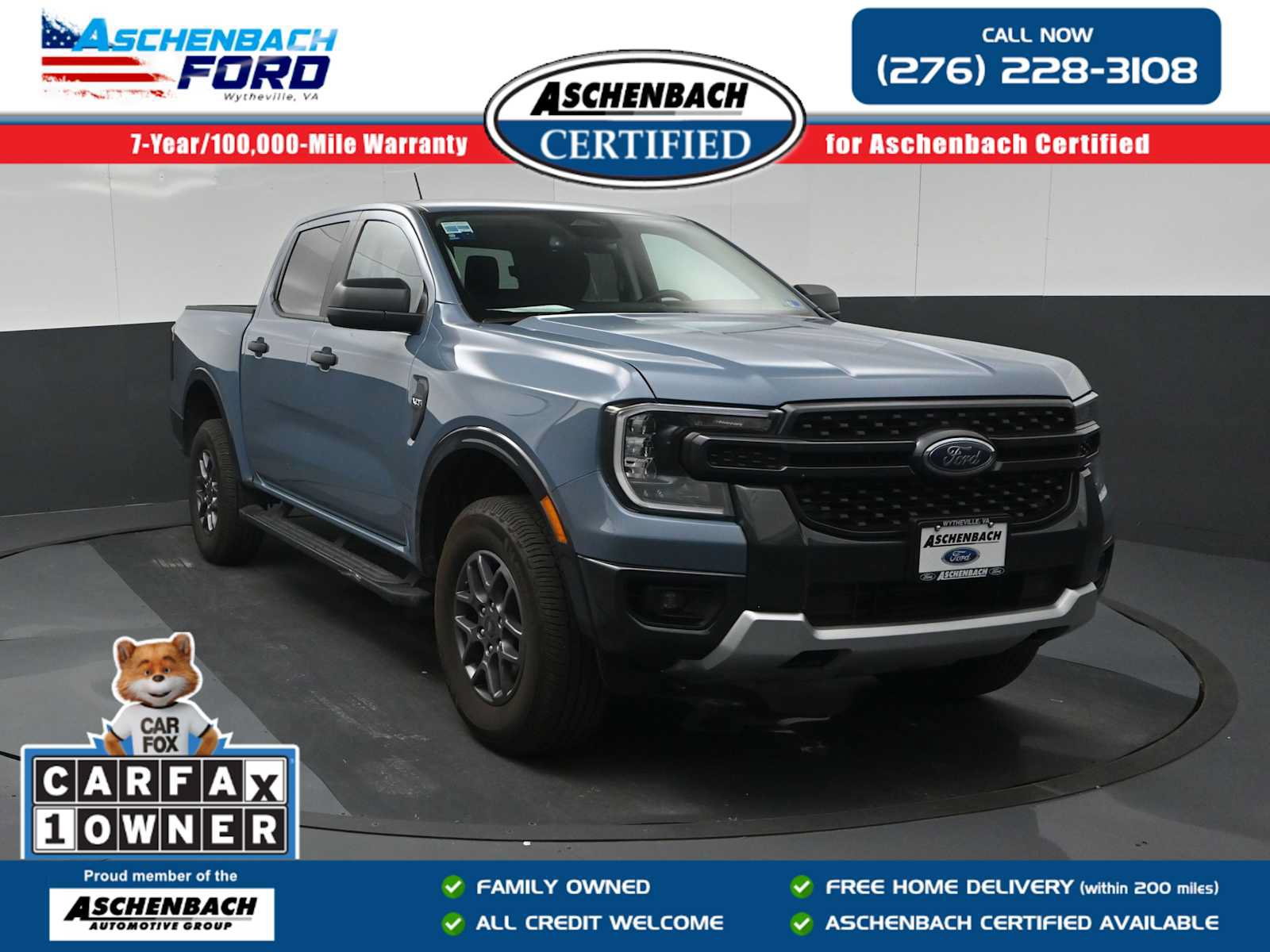 Certified 2024 Ford Ranger XLT w/ FX4 Off-Road Package AWD/4WD image 1